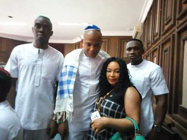 Nnamdi Kanu Poses With His Pretty Sister At His Court Hearing